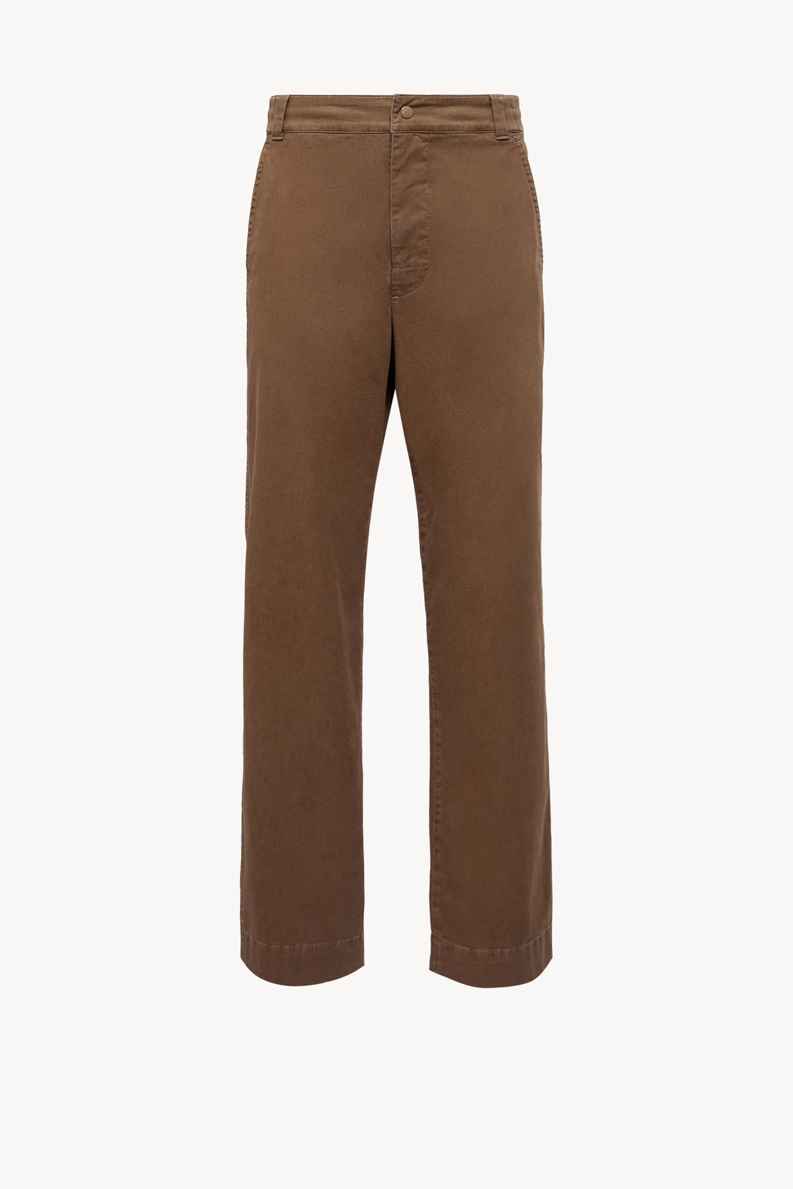 Pantalones de gabardina de algodón Hombre Marrón Moncler 2